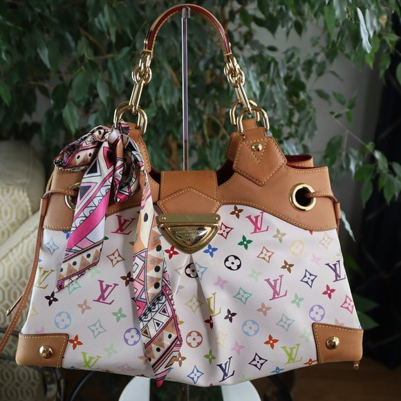 Louis Vuitton Handbags - SOLD Louis Vuitton White Multi-Color Ursula Shoulder Bag
